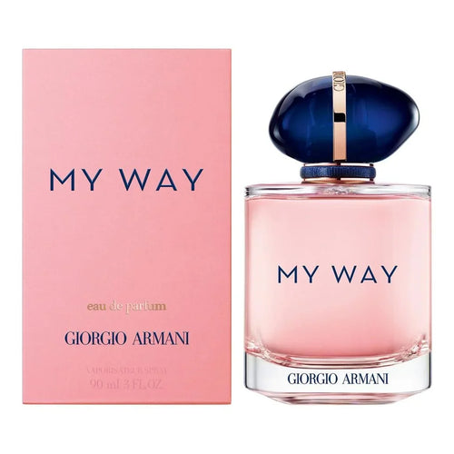 Giorgio Armani 'My Way' perfume bottle and packaging on a white background