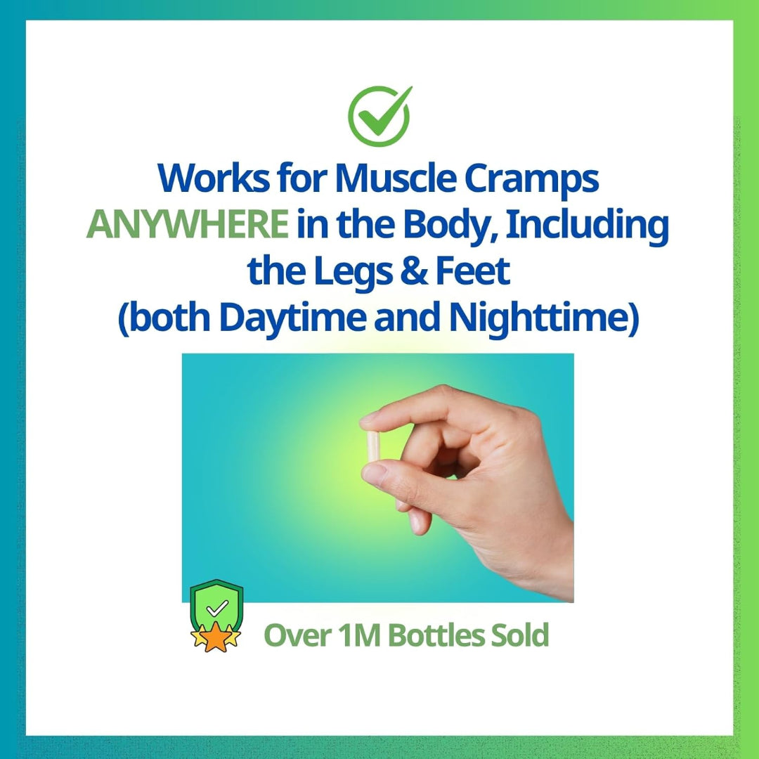 Cramp Defense Original Leg Cramp Relief Capsules 180 Count | Magnesium Supplement for Muscle & Night Leg Cramps