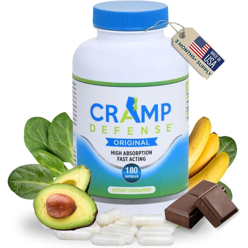 Cramp Defense Original Leg Cramp Relief Capsules 180 Count | Magnesium Supplement for Muscle & Night Leg Cramps
