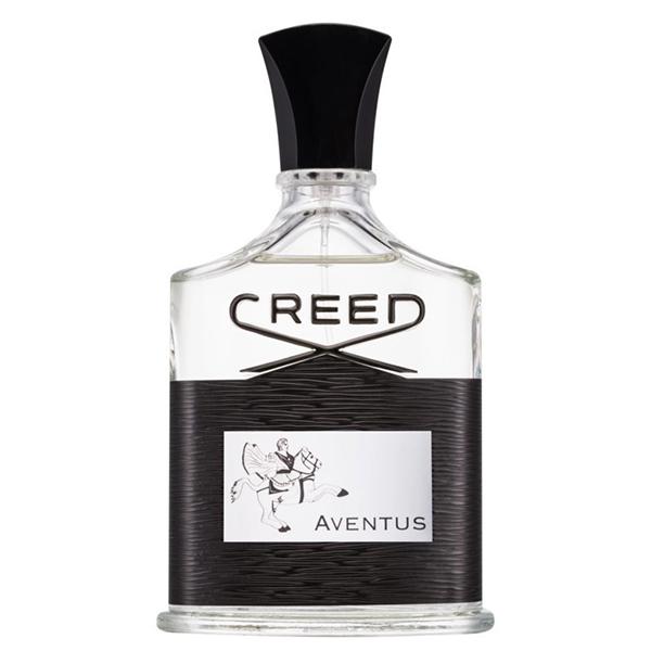 Creed Aventus perfume bottle on a white background