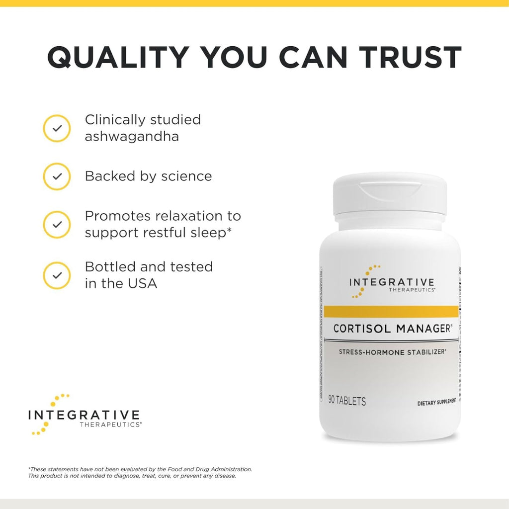 Integrative Therapeutics Cortisol Manager 90 Tablets Stress Support Supplement