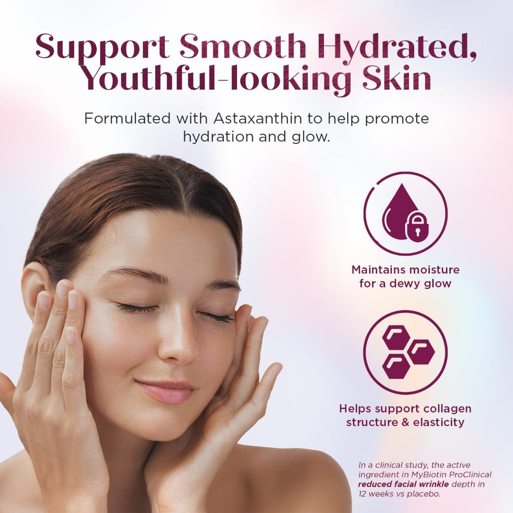 Purity Products MyBiotin ProClinical MB40X Biotin Vitamin B7 Hair & Skin Supplement 30 Veg Capsules