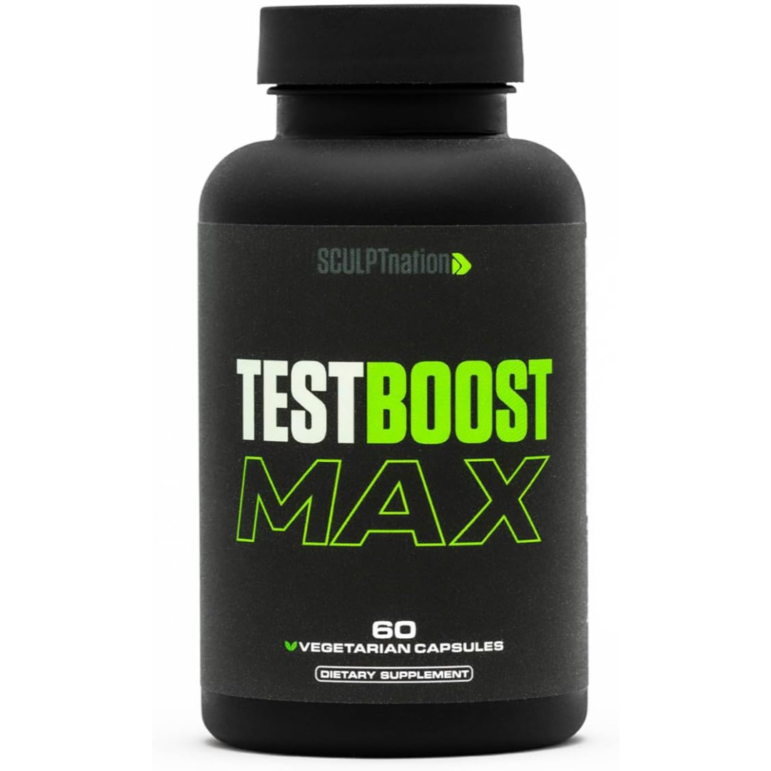 Sculpt Nation Test Boost Max 60 Capsules – Men's Testosterone Support Supplement for Energy, Strength & Stamina