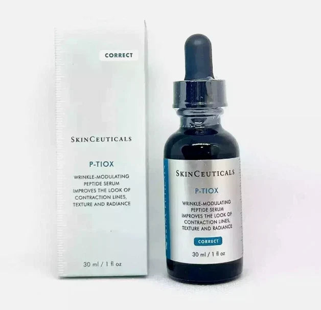 SkinCeuticals P-TIOX serum bottle and packaging on a white background