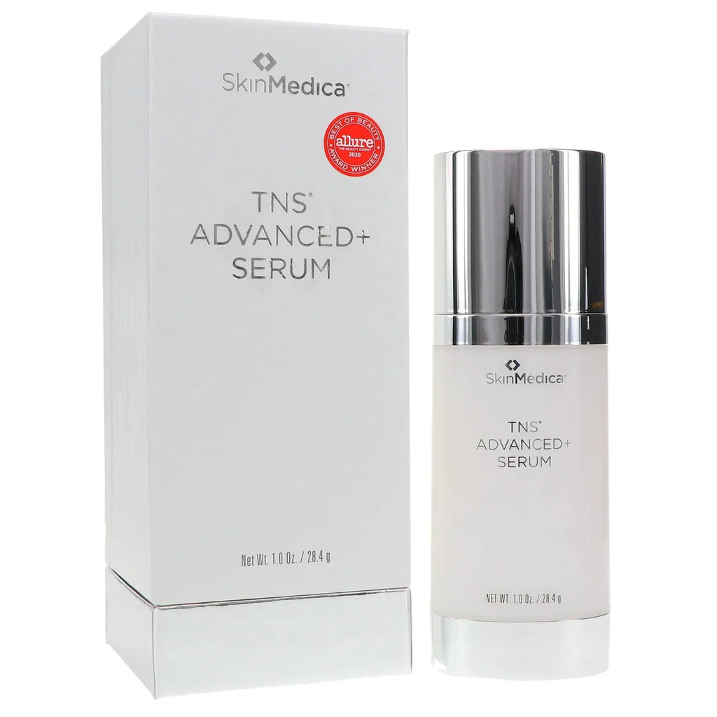 SkinMedica TNS Advanced+ Serum bottle and packaging on a white background