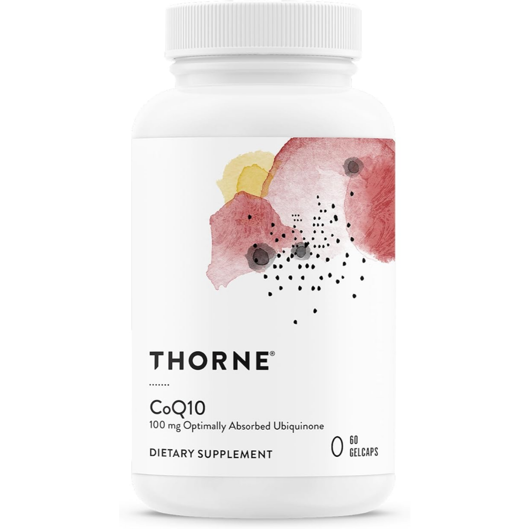 THORNE CoQ10 100mg Ubiquinone Supplement 60 Softgels | Heart Health, Cellular Energy & Healthy Aging Support