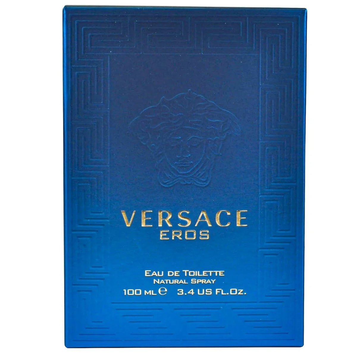 Versace Eros perfume packaging on a white background